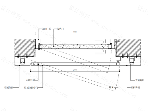 【标准门】装饰暗门节点图——双道门