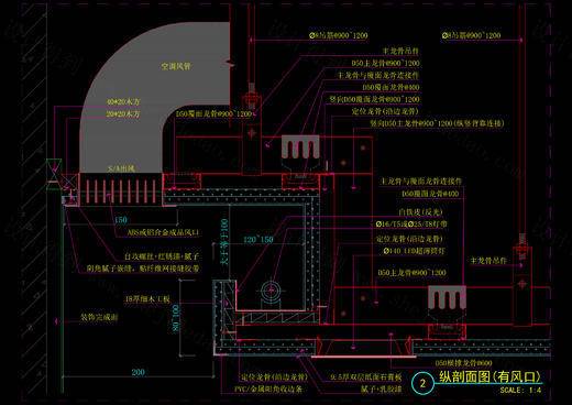 全龙骨吊顶工艺节点