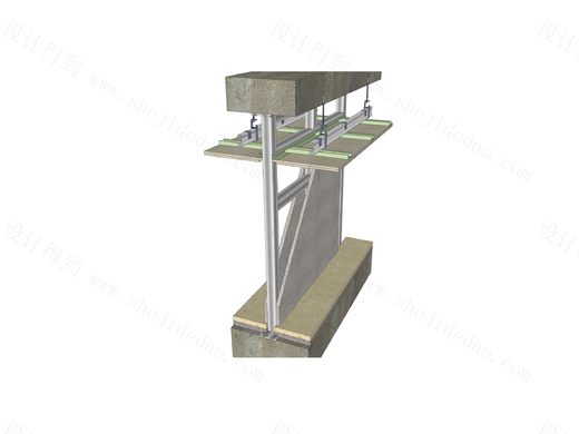 【墙身】钢架墙节点图二（纵剖）