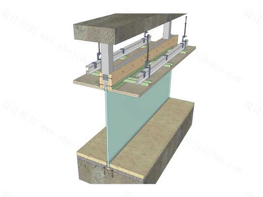 【墙身】玻璃隔墙节点图